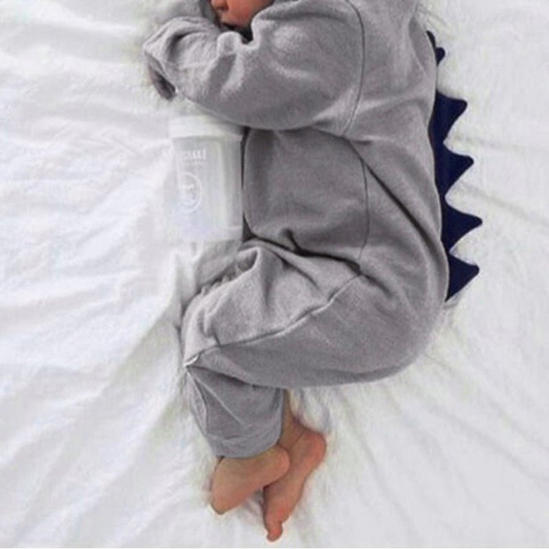 Grenouillère Dinosaure À Capuchon Pour Bébé - Enfant Joyeux