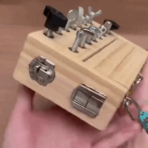 Montessori Activity Board with Locks and Keys