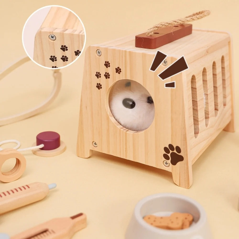 Wooden Veterinarian Role-Play Kit