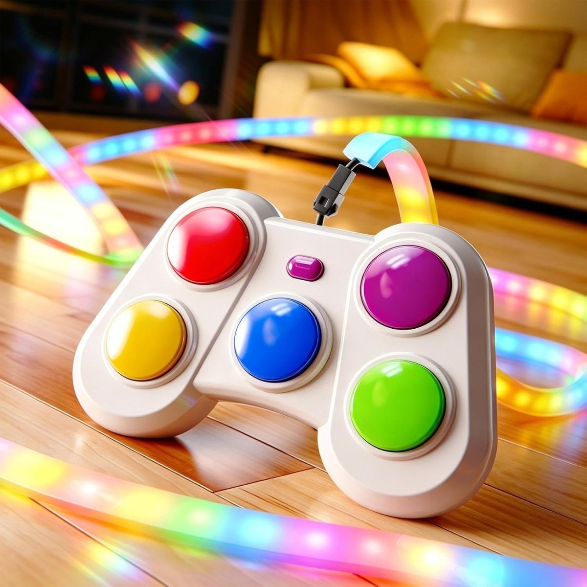 Jeu De Réaction Lumineux À Boutons Colorés - Enfant Joyeux
