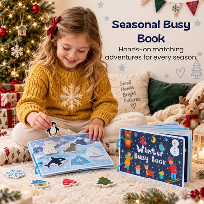Livre D’Activités D’Hiver Réutilisable Pour Enfants - Enfant Joyeux