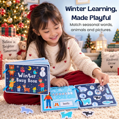 Livre D’Activités D’Hiver Réutilisable Pour Enfants - Enfant Joyeux