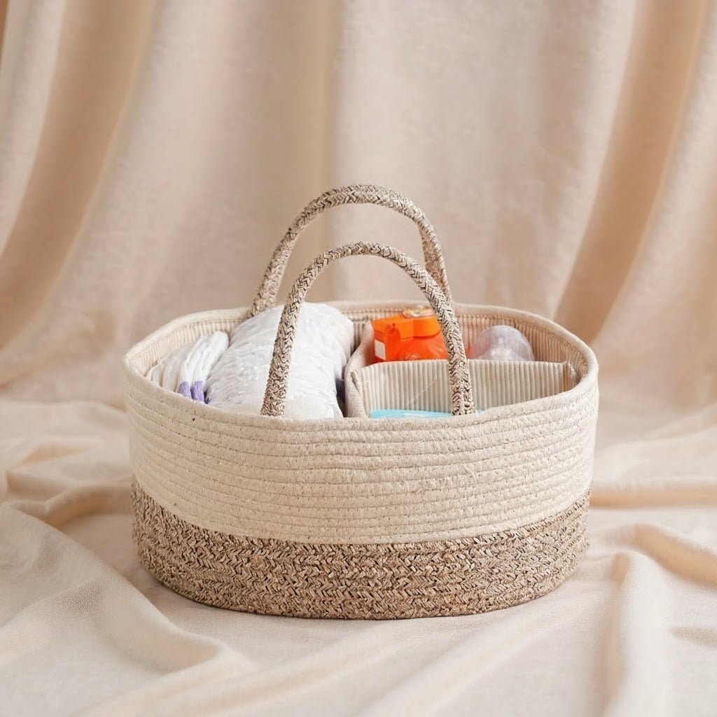 Panier À Couches En Coton Avec Séparateur - Enfant Joyeux