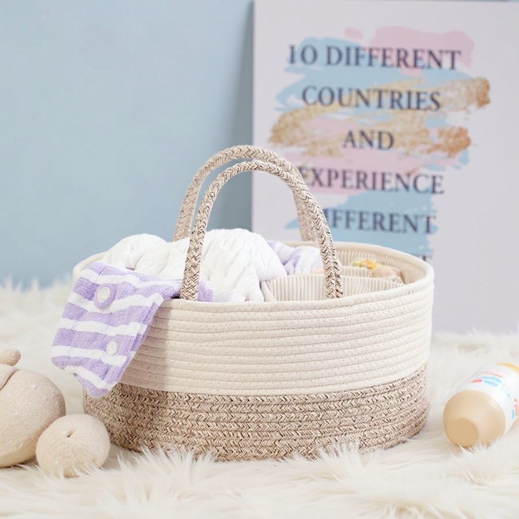 Panier À Couches En Coton Avec Séparateur - Enfant Joyeux