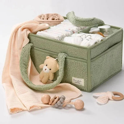 Panier De Rangement Pour Bébé Avec Poignées 38 25 5 18 cm - Enfant Joyeux