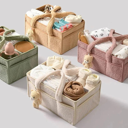 Panier De Rangement Pour Bébé Avec Poignées 38 25 5 18 cm - Enfant Joyeux