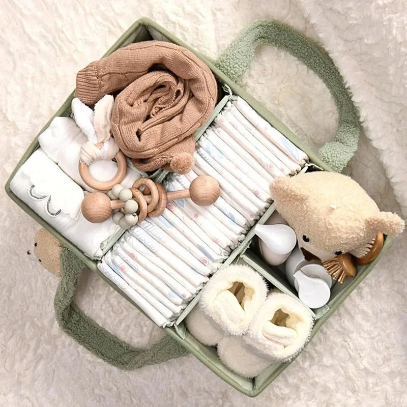 Panier De Rangement Pour Bébé Avec Poignées 38 25 5 18 cm - Enfant Joyeux