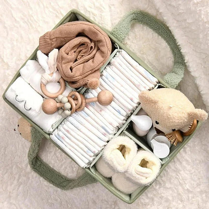 Panier De Rangement Pour Bébé Avec Poignées 38 25 5 18 cm - Enfant Joyeux