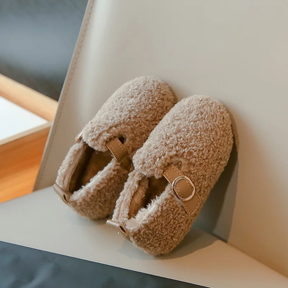 Chaussures D’hiver Pour Enfant Doublées En Peluche À Enfiler