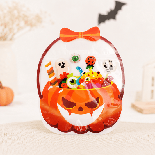 Sacs À Friandises D’Halloween Chaudron Avec Fermeture Éclair - Enfant Joyeux