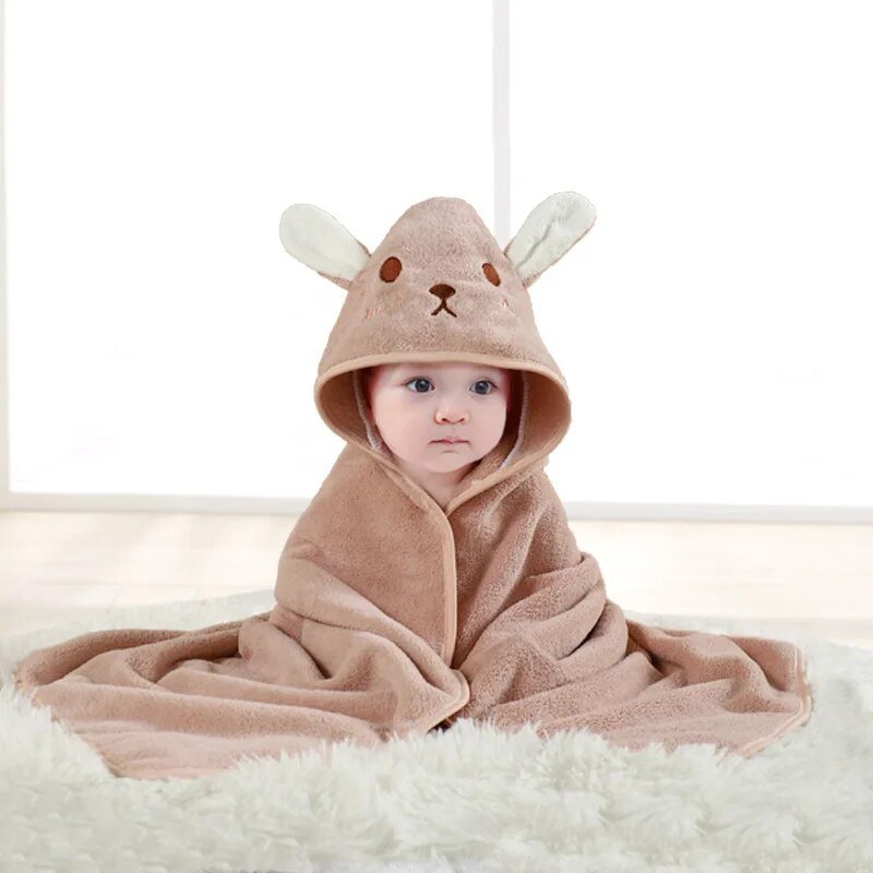 Serviette de Bain pour Enfants à Motifs d’Animaux - Enfant Joyeux