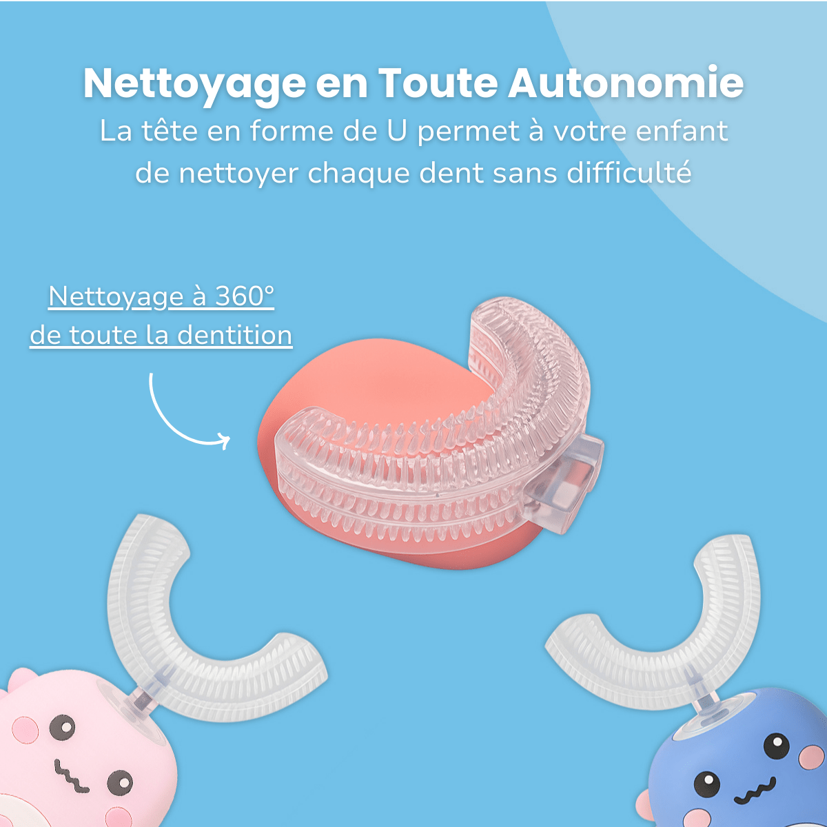 SuperDino™ | Brosse à Dents Électrique - Enfant Joyeux