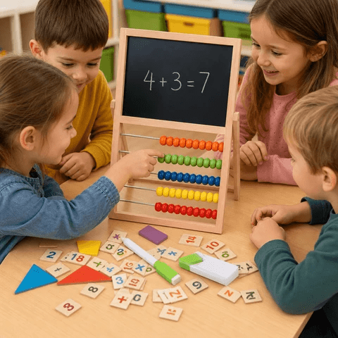 Tableau D’Activités Montessori Avec Abaque Pour Enfants - Enfant Joyeux