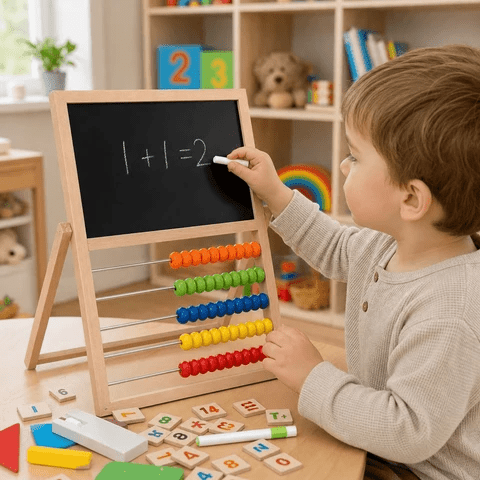 Tableau D’Activités Montessori Avec Abaque Pour Enfants - Enfant Joyeux