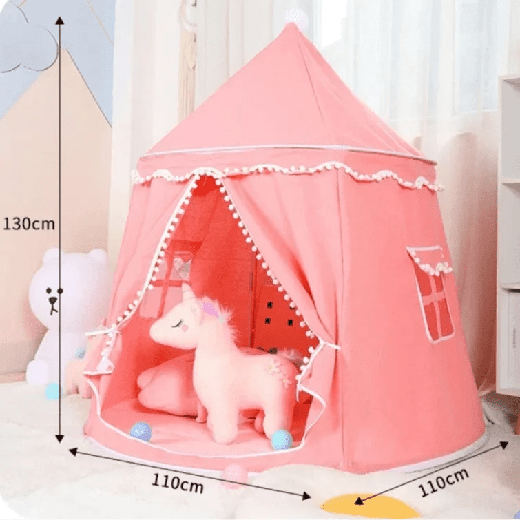 Tipi Enfant Pliable en Tissu Effet Peluche Pour Intérieur et Extérieur - Enfant Joyeux