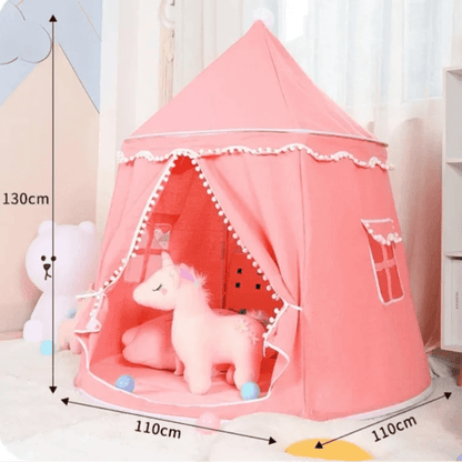 Tipi Enfant Pliable en Tissu Effet Peluche Pour Intérieur et Extérieur - Enfant Joyeux