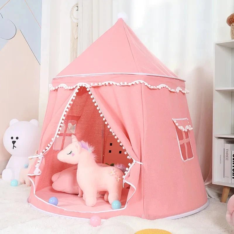 Tipi Enfant Pliable en Tissu Effet Peluche Pour Intérieur et Extérieur - Enfant Joyeux