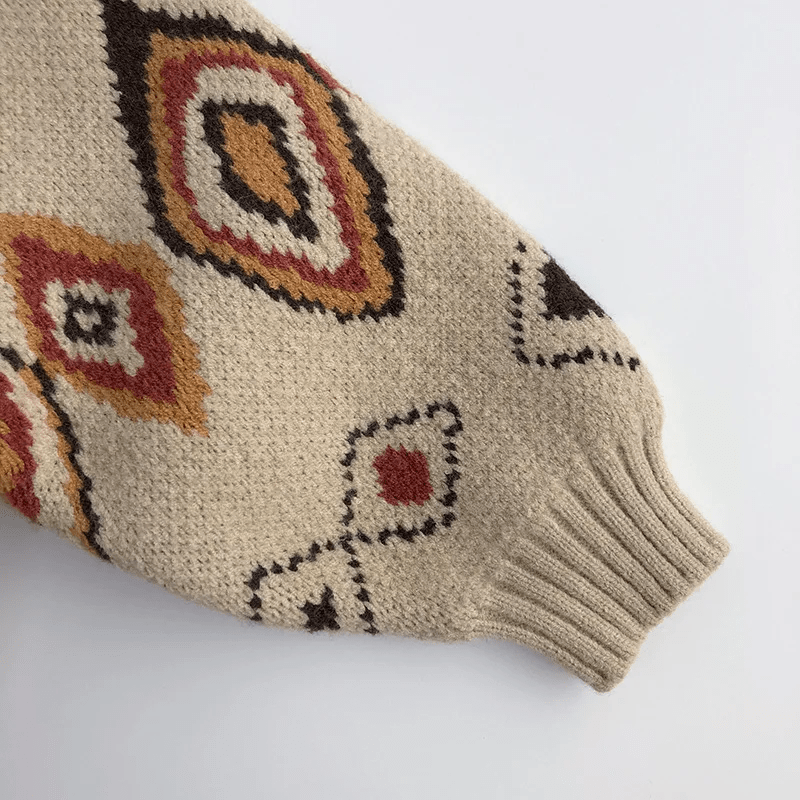 Tricot Enfant À Motif Losanges Pour Temps Frais - Enfant Joyeux