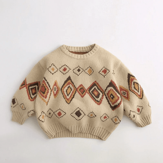 Tricot Enfant À Motif Losanges Pour Temps Frais - Enfant Joyeux