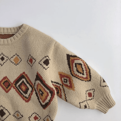 Tricot Enfant À Motif Losanges Pour Temps Frais - Enfant Joyeux