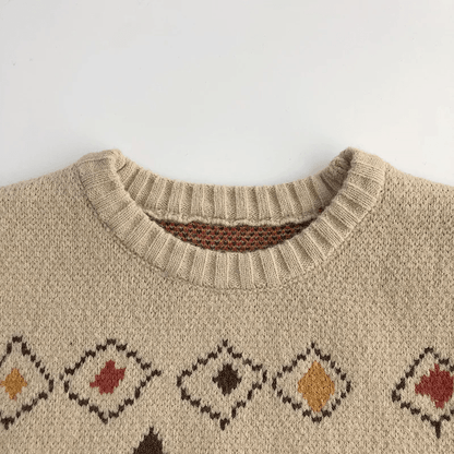 Tricot Enfant À Motif Losanges Pour Temps Frais - Enfant Joyeux
