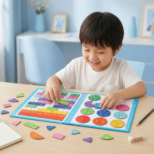 Montessori Magnetic Book for Learning Fractions