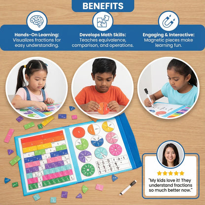 Montessori Magnetic Book for Learning Fractions