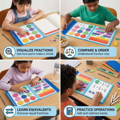 Montessori Magnetic Book for Learning Fractions