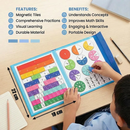 Montessori Magnetic Book for Learning Fractions